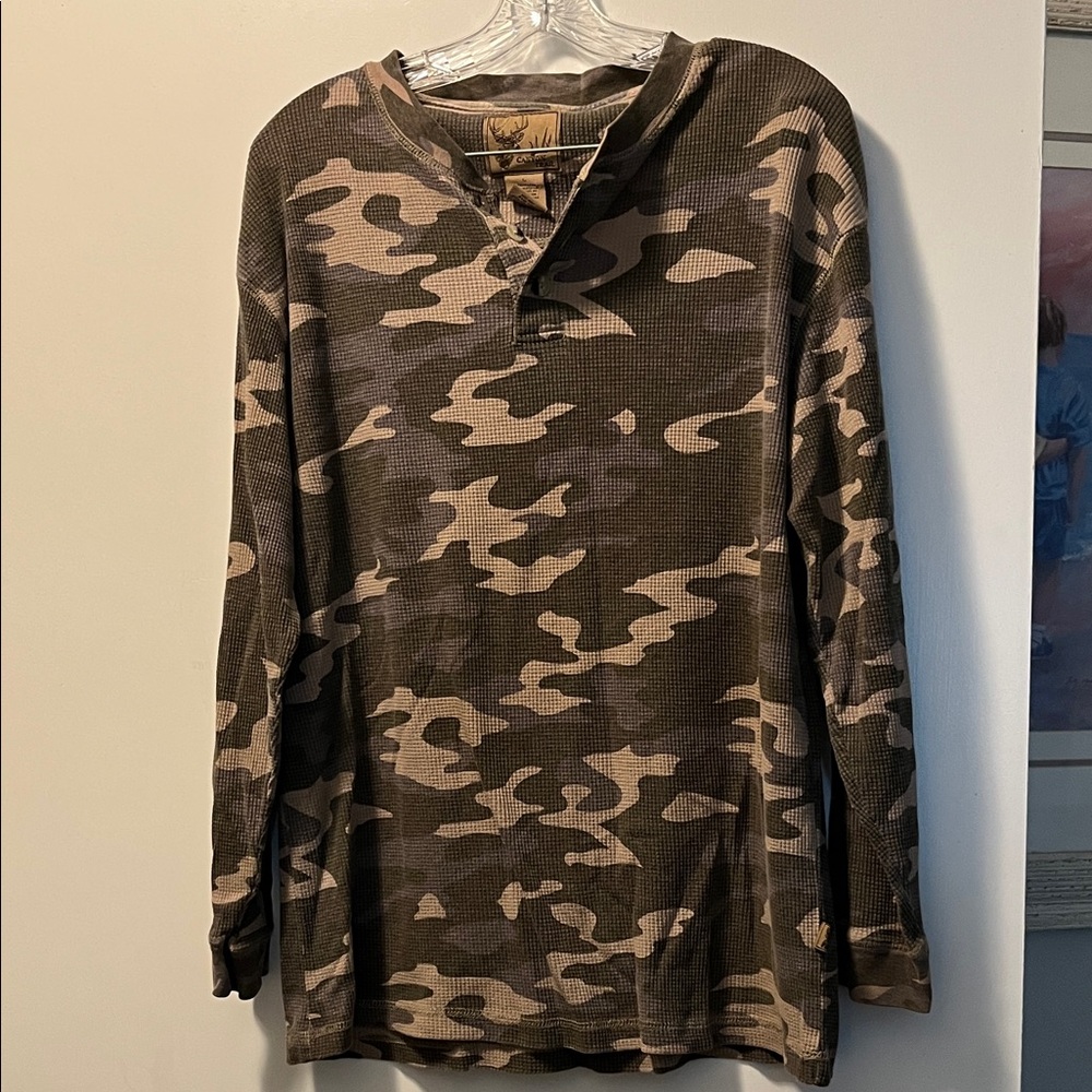 Men's Woodland Camo Long Sleeve Shirt